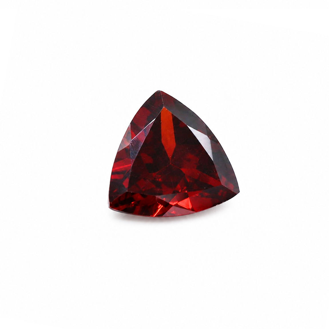 Cubic Zirconia (Garnet Color) Trillion Faceted