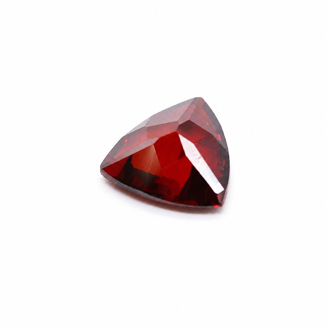 Cubic Zirconia (Garnet Color) Trillion Faceted