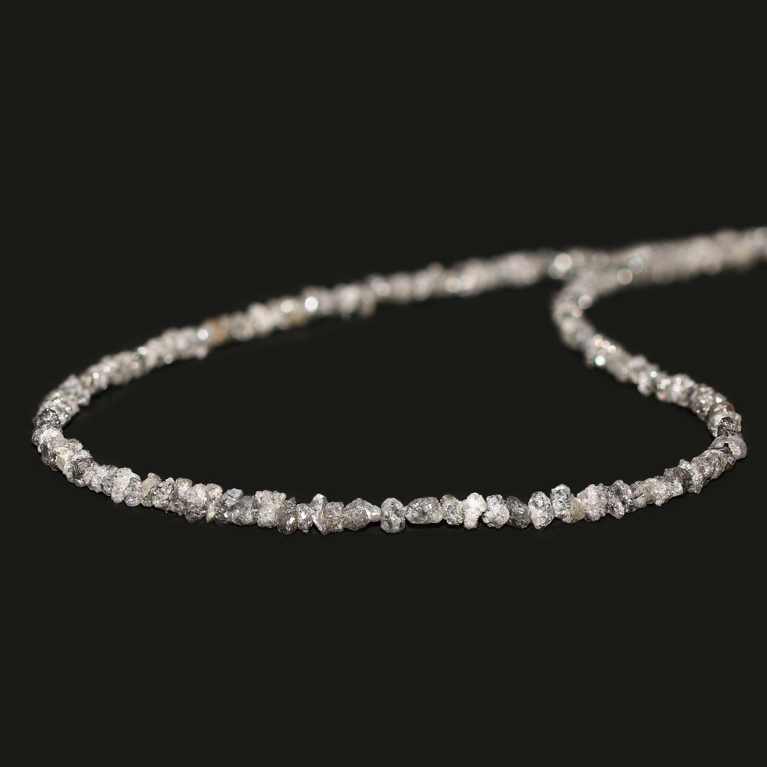 Gray Diamond 2mm to 3mm Raw Uncut Nugget Beads (17 Inch)