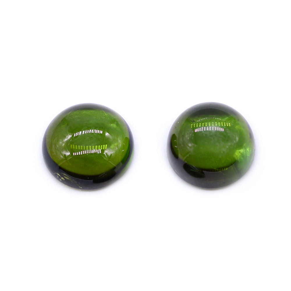 Green Tourmaline 10mm Round Cabochon
