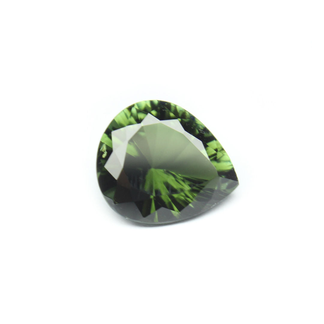 Green Tourmaline 14.50x12.50mm Heart Shape Concave Cut