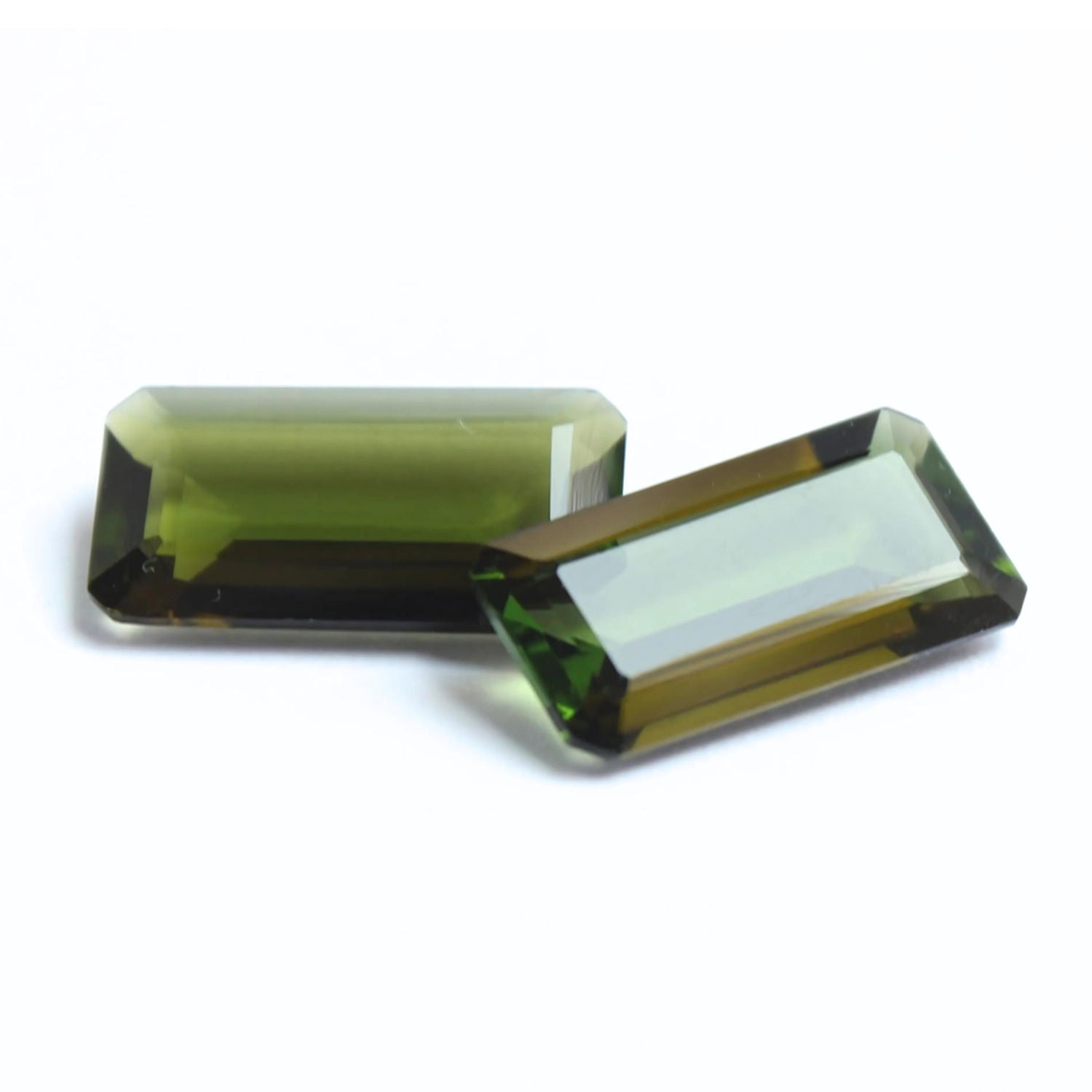 Green Tourmaline 18.50x15.50mm Octagon Faceted Pair