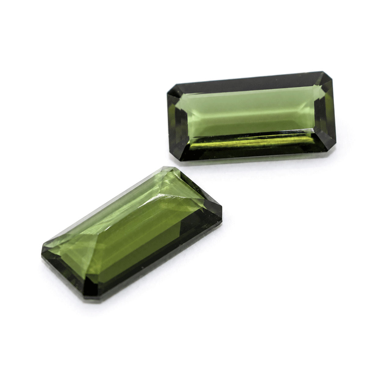 Green Tourmaline 18.50x15.50mm Octagon Faceted Pair