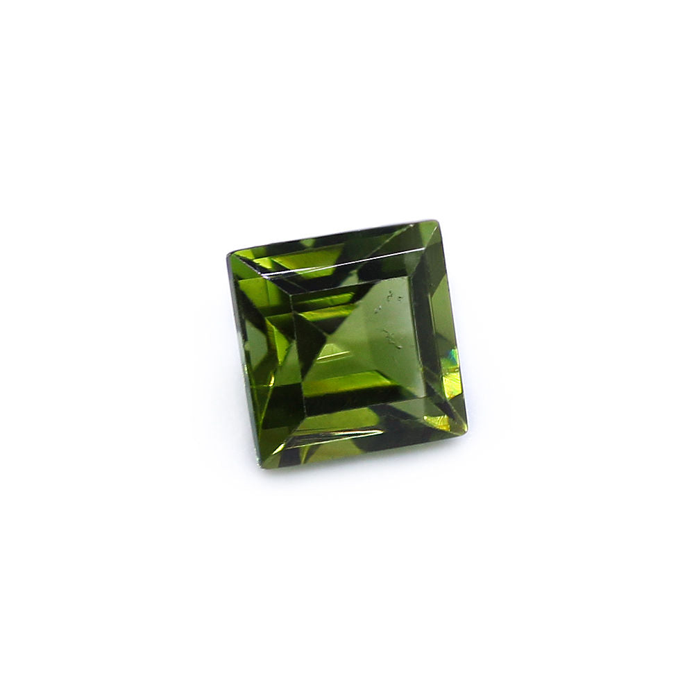 Green Tourmaline 5mm Square Faceted