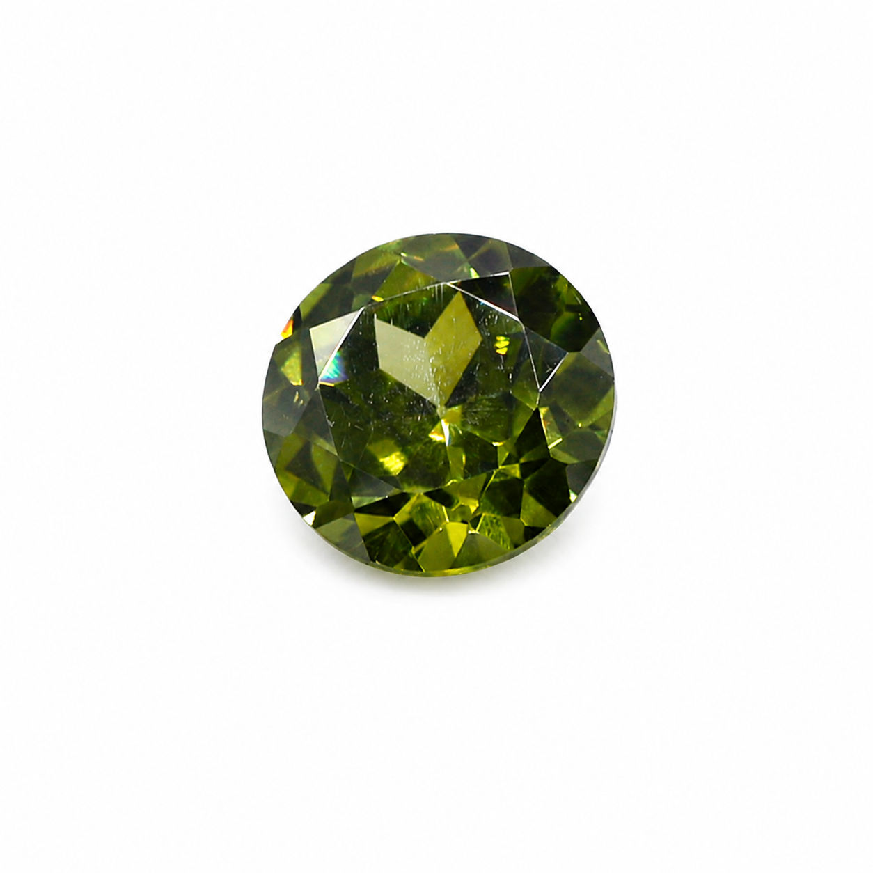 Cubic Zirconia (Heena Color) Round Faceted
