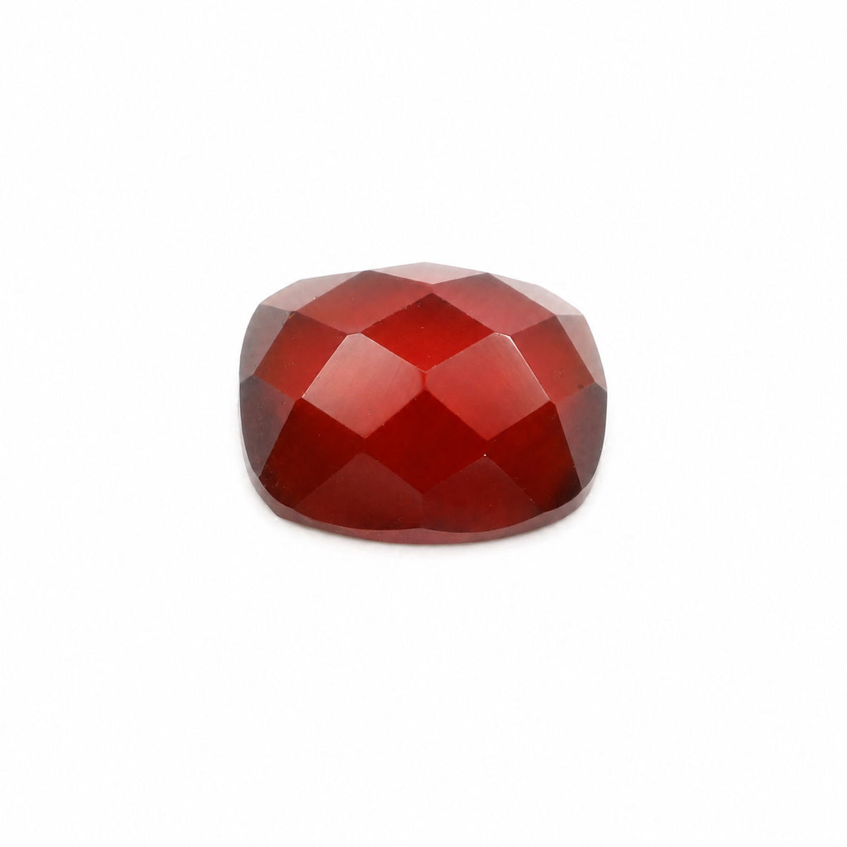 Hessonite Elongated Checker Cut Cushion Faceted Cab