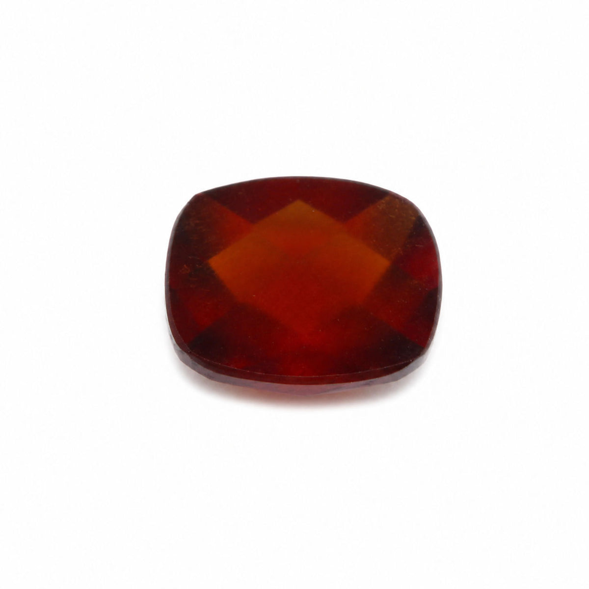 Hessonite Elongated Checker Cut Cushion Faceted Cab