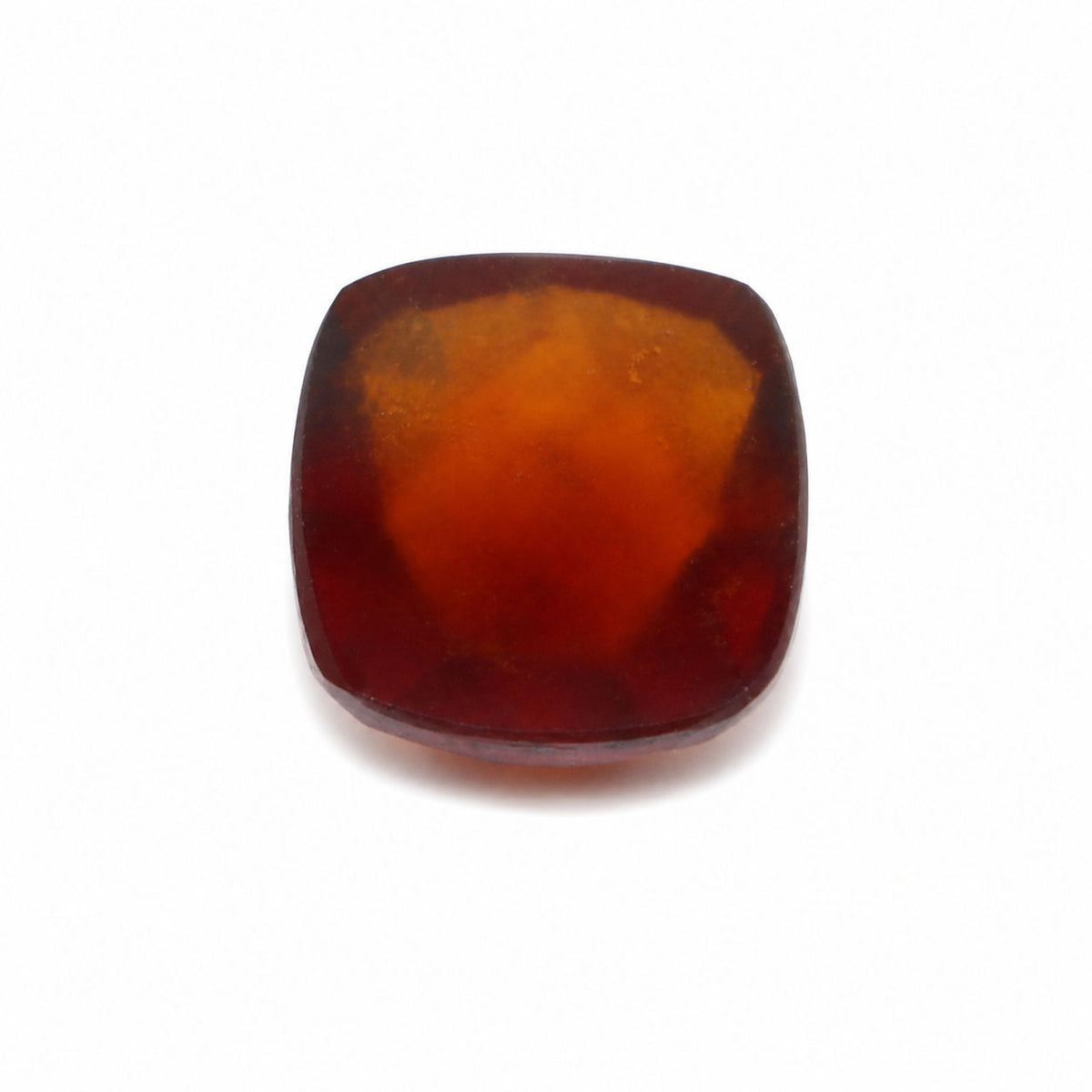 Hessonite Cushion Rose Cut Faceted Cab