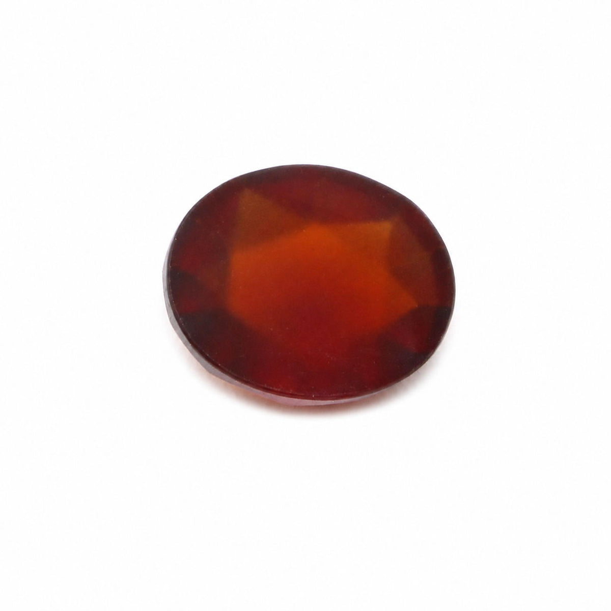 Hessonite Oval Rose Cut Faceted Cab