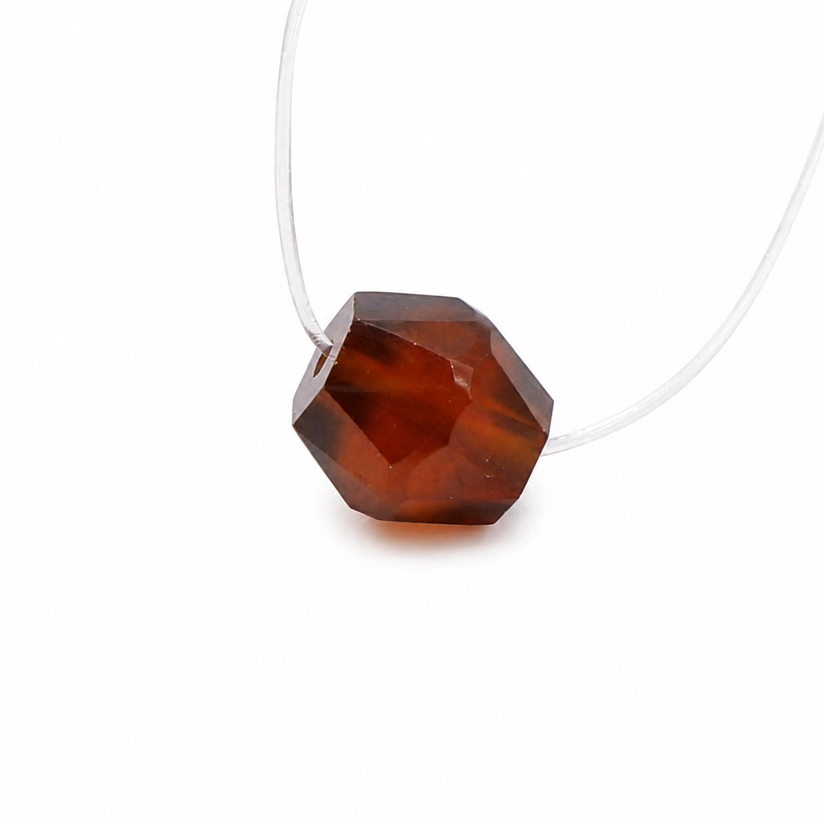Hessonite Bicone Faceted (Full Drill)