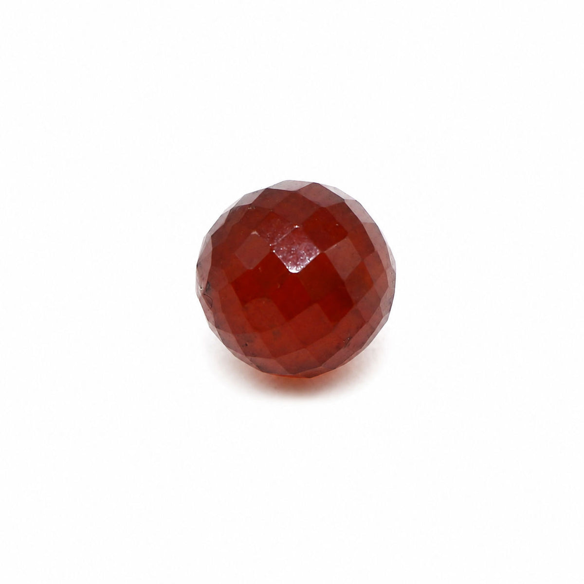 Hessonite Faceted Round Balls (Full Drill)