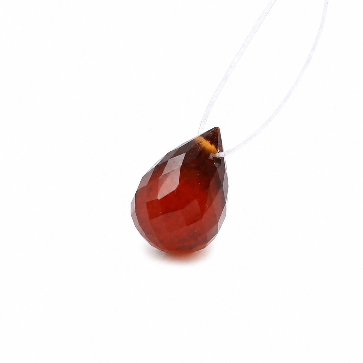 Hessonite Drops Briolette (Side Drill)