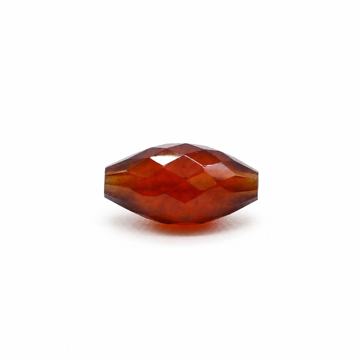 Hessonite Rice Faceted (Full Drill)