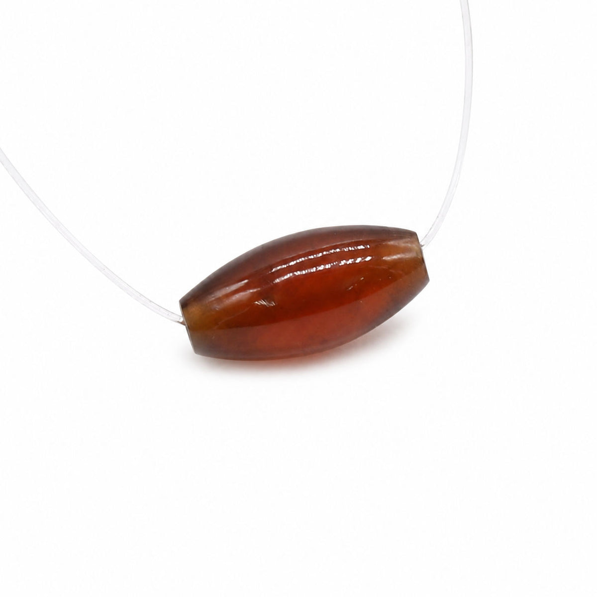 Hessonite Smooth Rice (Full Drill)