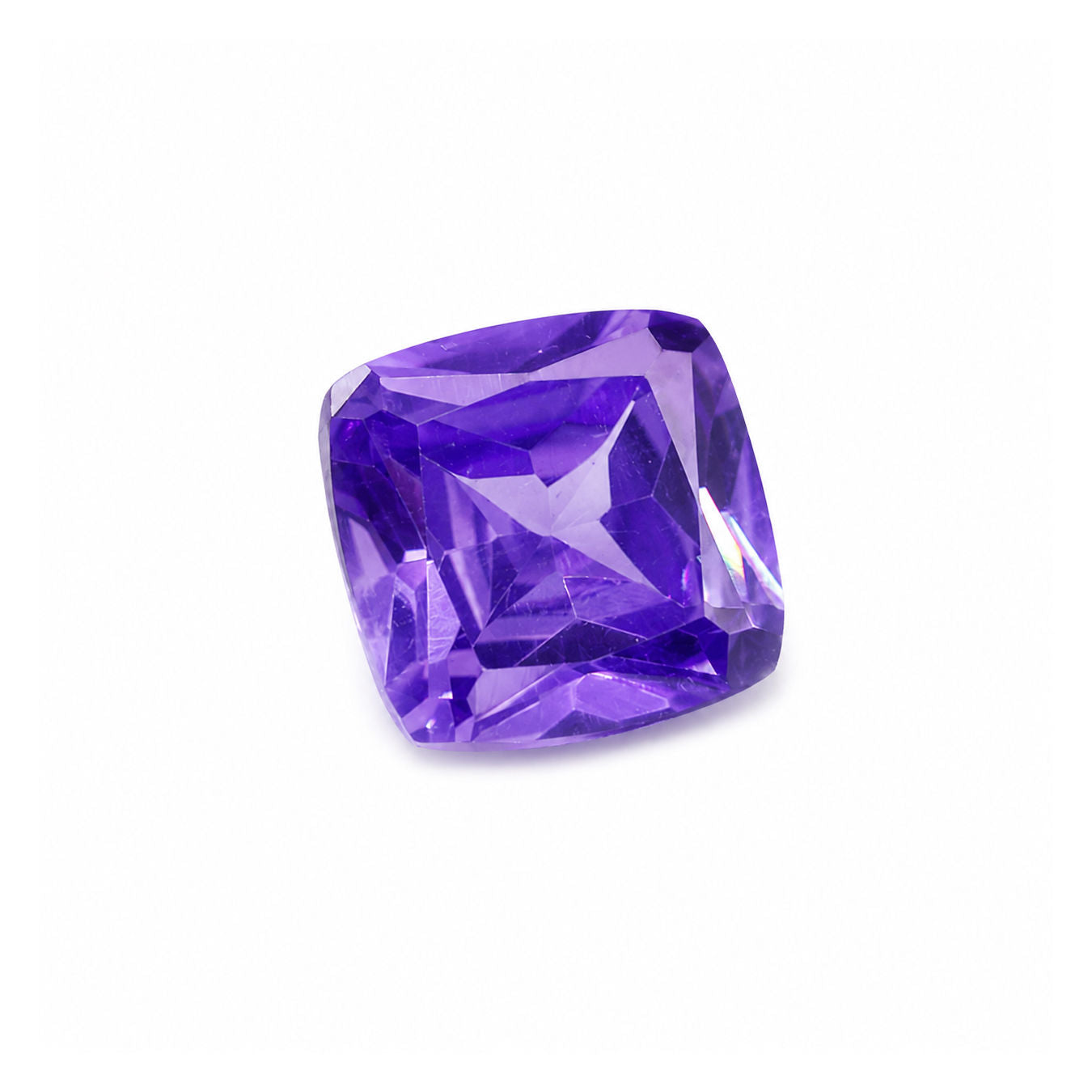 Cubic Zirconia (Ink Blue Color) Cushion Faceted