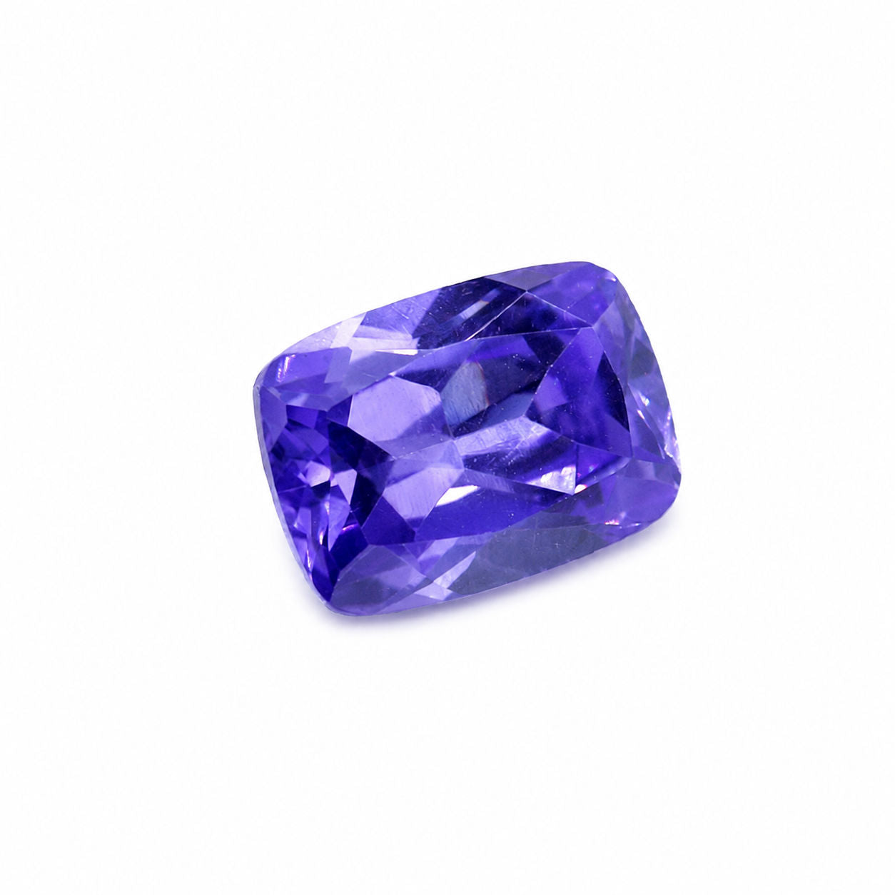 Cubic Zirconia (Ink Blue Color) Elongated Cushion Faceted