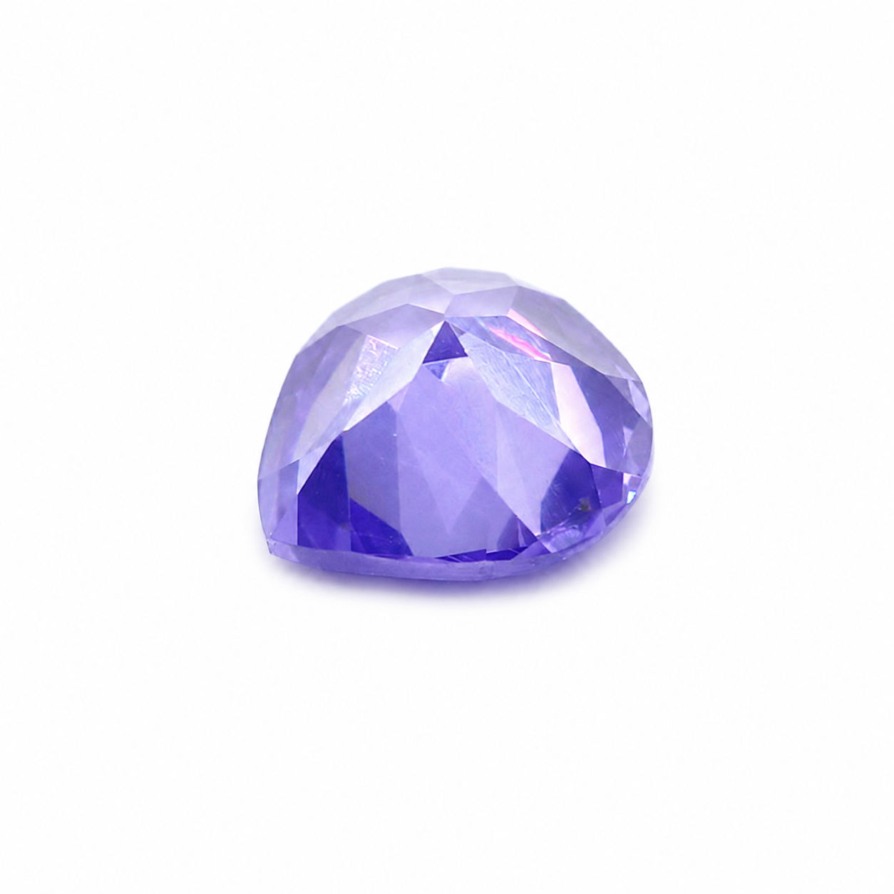 Cubic Zirconia (Ink Blue Color) Heart Shape Faceted