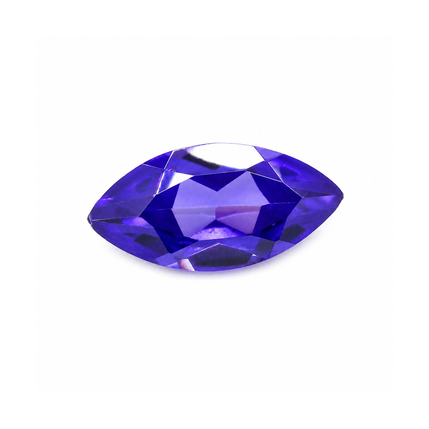 Cubic Zirconia (Ink Blue Color) Marquise Faceted