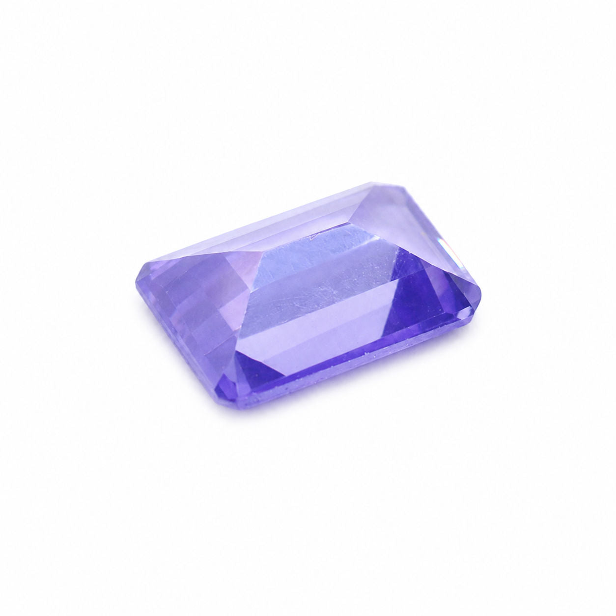 Cubic Zirconia (Ink Blue Color) Octagon Faceted