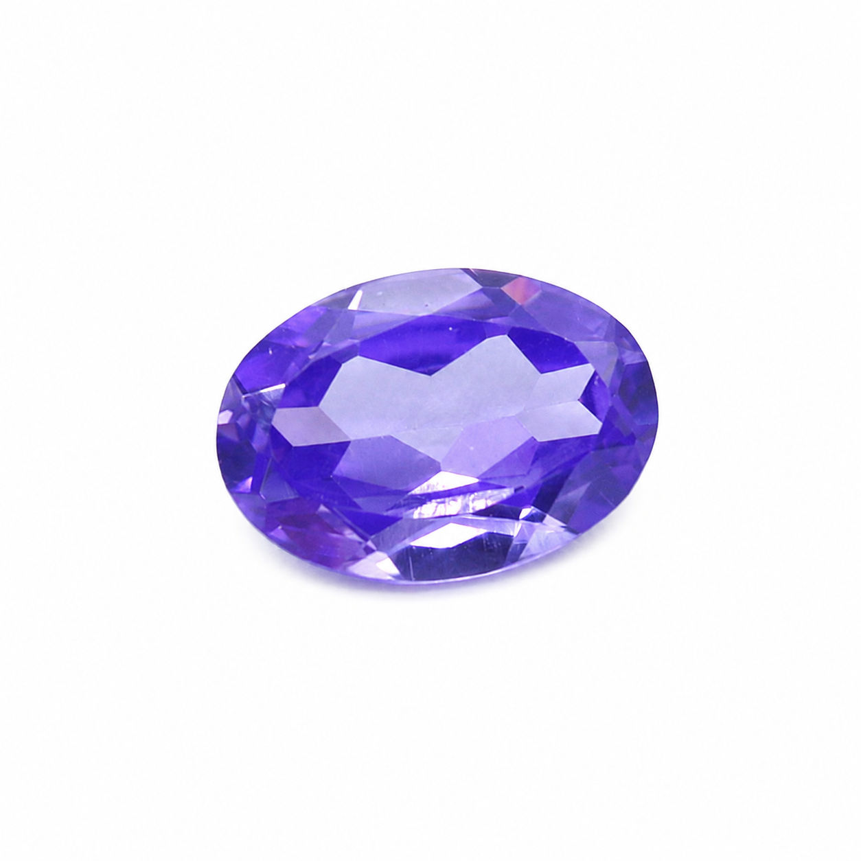 Cubic Zirconia (Ink Blue Color) Oval Faceted