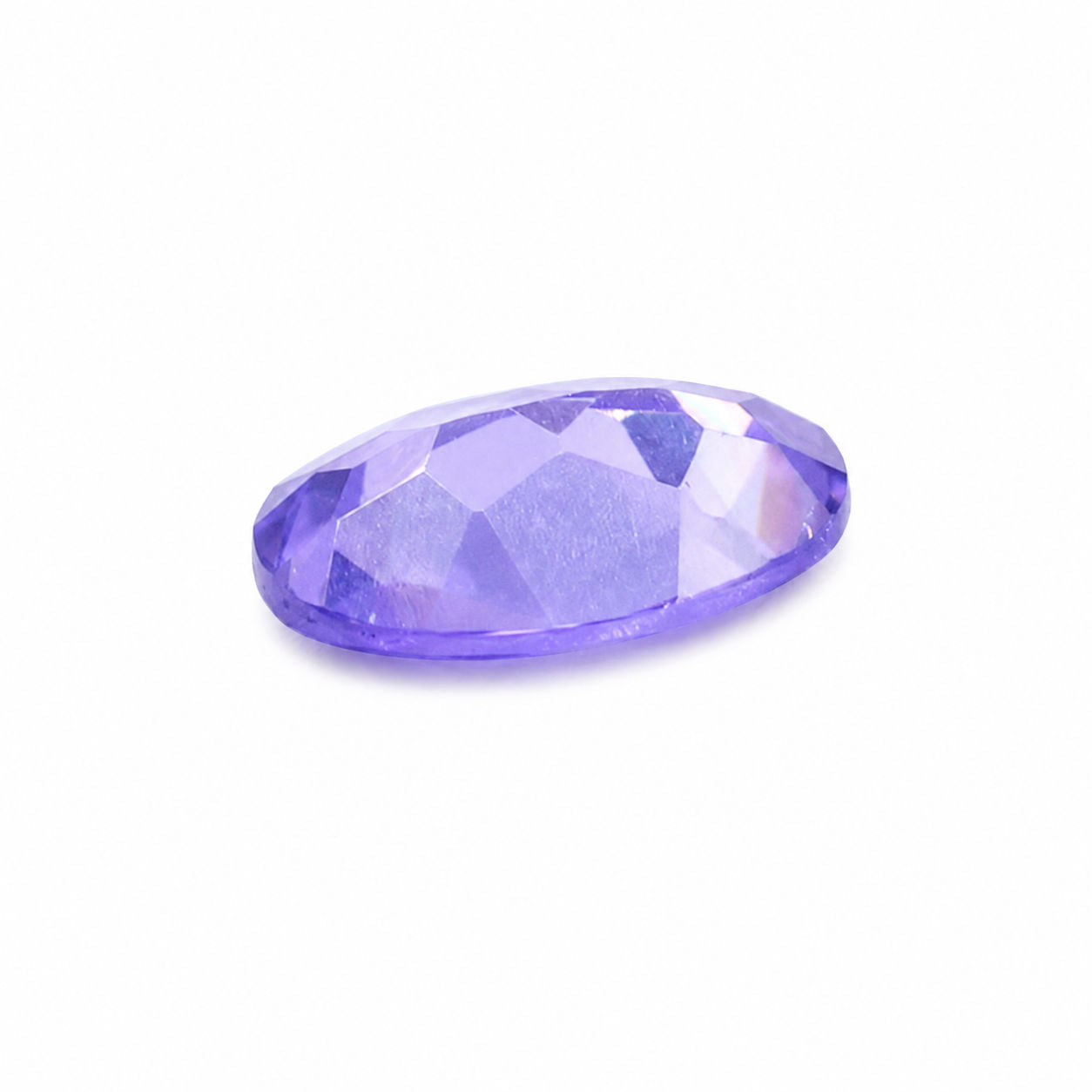 Cubic Zirconia (Ink Blue Color) Oval Faceted