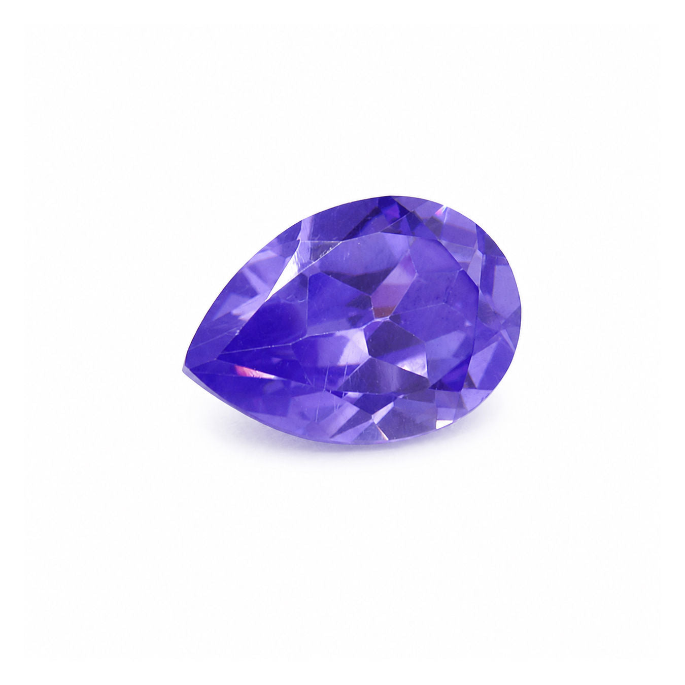Cubic Zirconia (Ink Blue Color) Pear Faceted