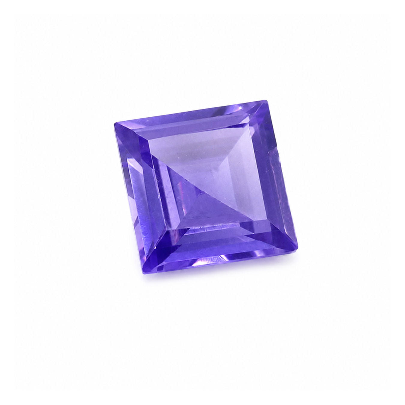 Cubic Zirconia (Ink Blue Color) Square Faceted