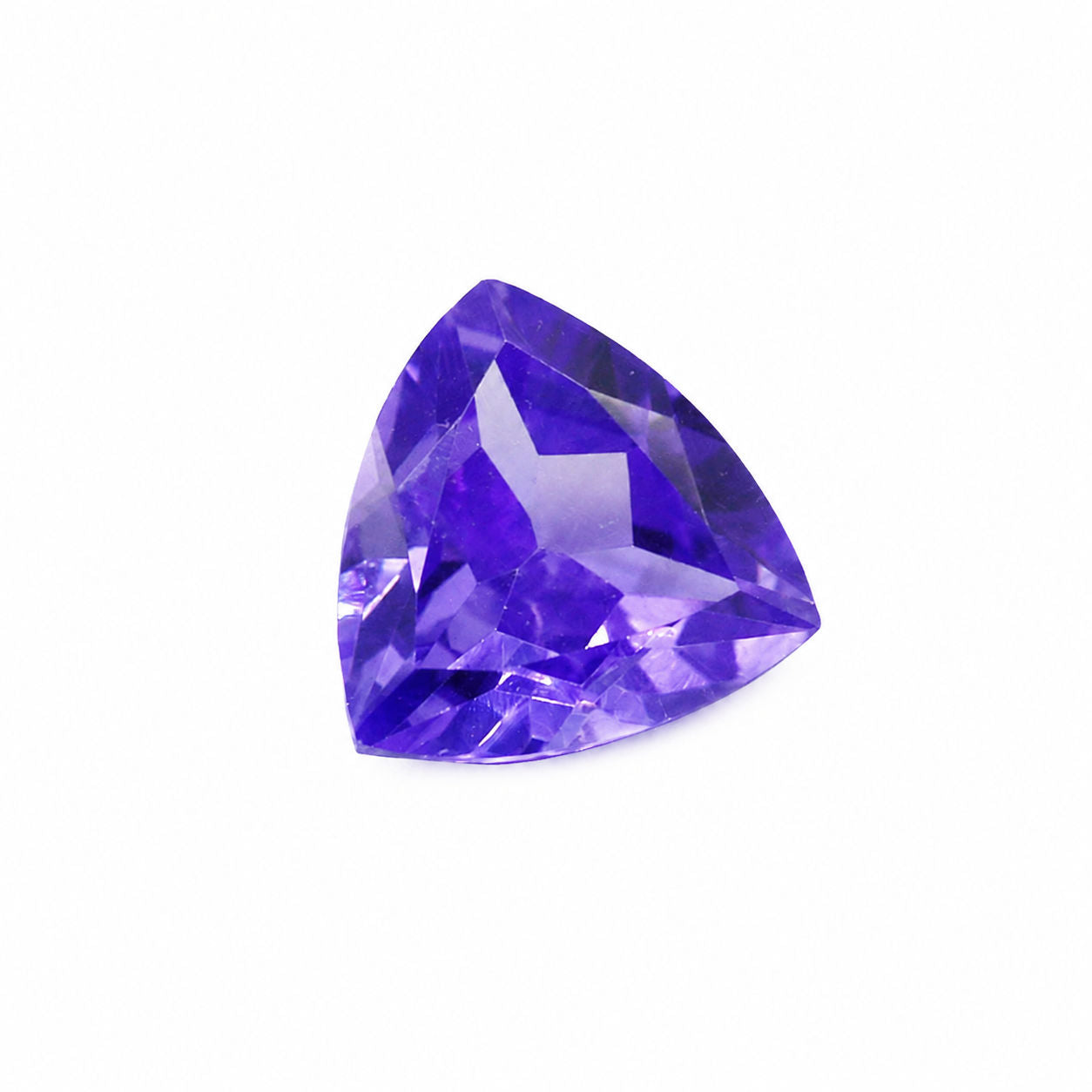 Cubic Zirconia (Ink Blue Color) Trillion Faceted