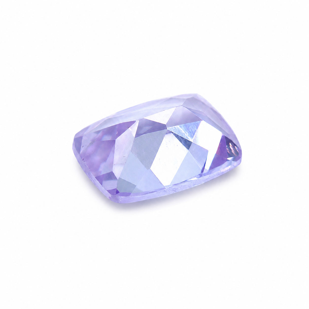 Cubic Zirconia (Lavender Color) Elongated Cushion Faceted