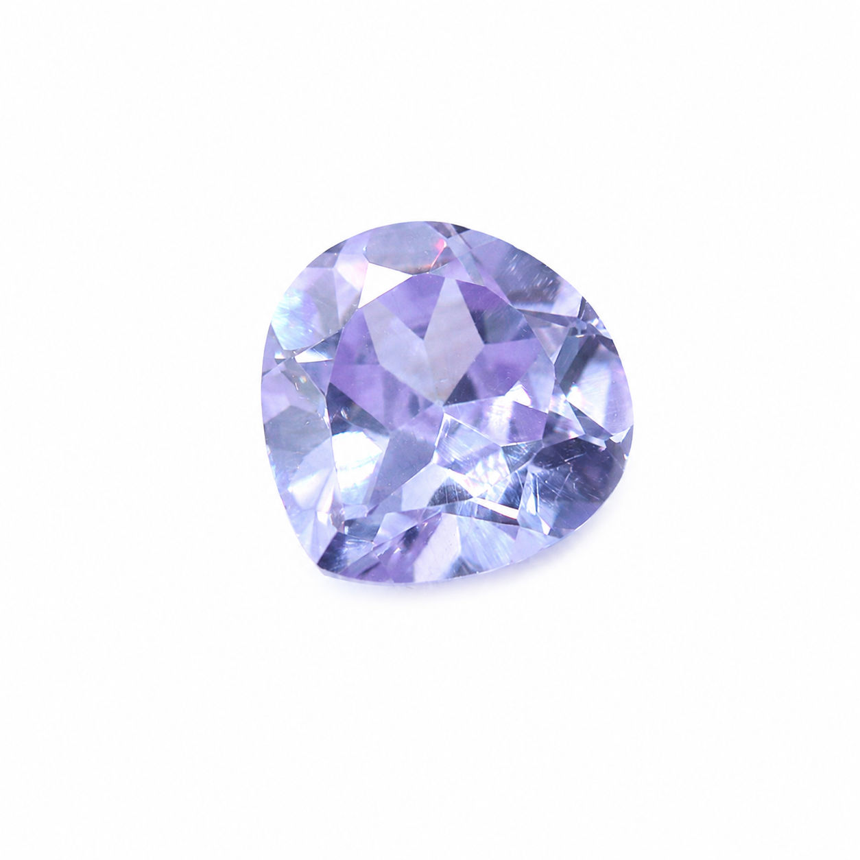 Cubic Zirconia (Lavender Color) Heart Shape Faceted