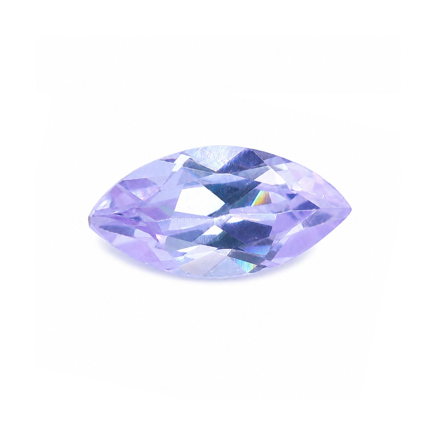 Cubic Zirconia (Lavender Color) Marquise Faceted