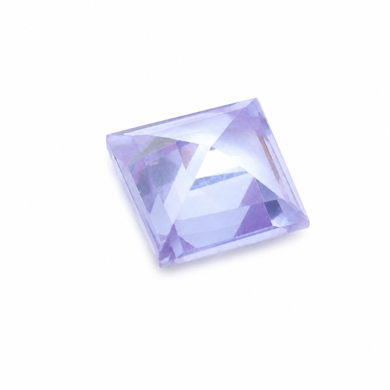 Cubic Zirconia (Lavender Color) Square Faceted