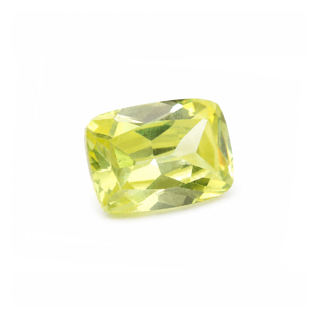Cubic Zirconia (Lemon Color) Elongated Cushion Faceted