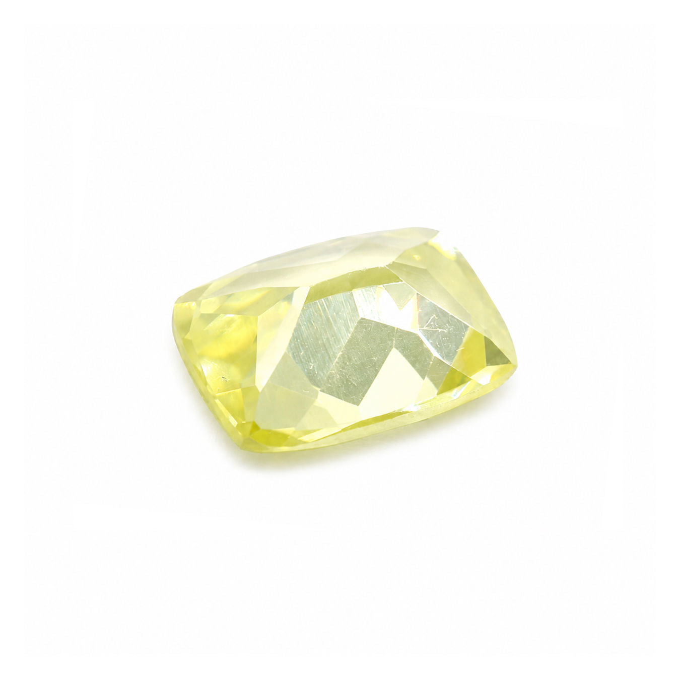 Cubic Zirconia (Lemon Color) Elongated Cushion Faceted