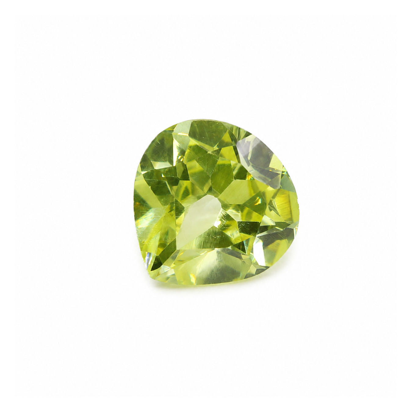 Cubic Zirconia (Lemon Color) Heart Shape Faceted