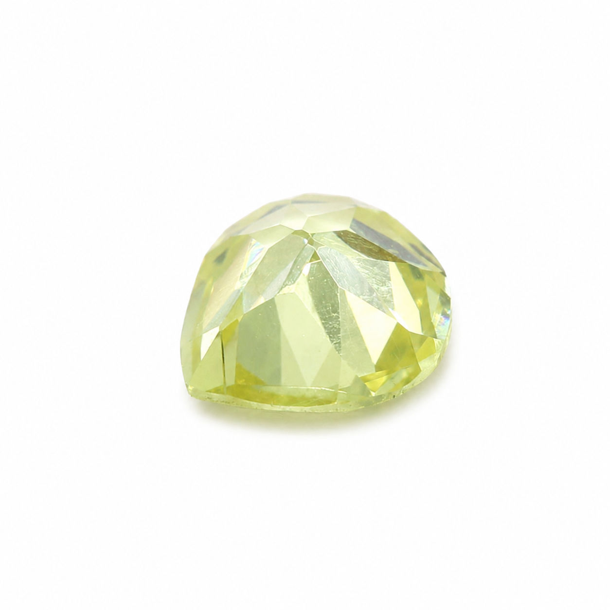 Cubic Zirconia (Lemon Color) Heart Shape Faceted