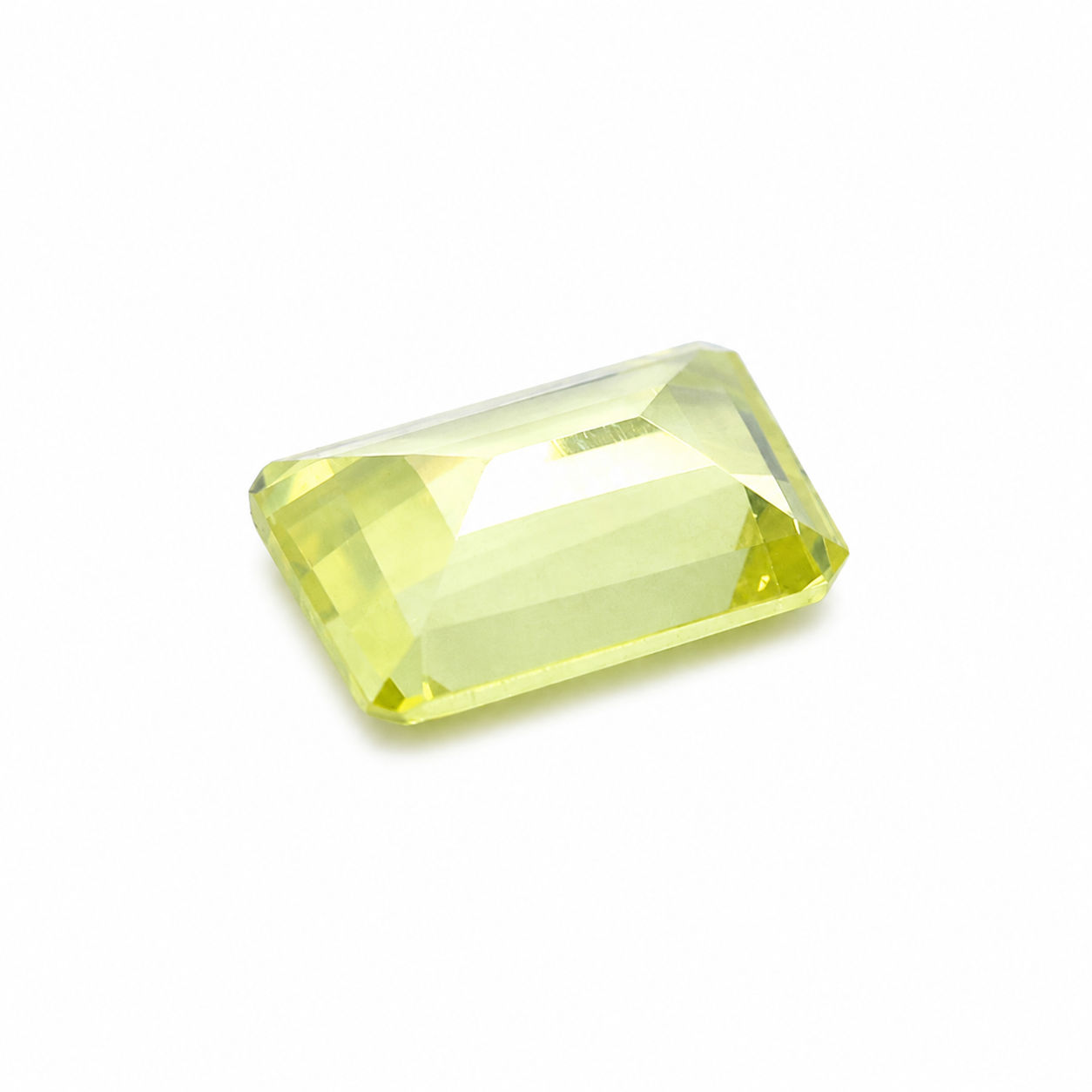 Cubic Zirconia (Lemon Color) Octagon Faceted