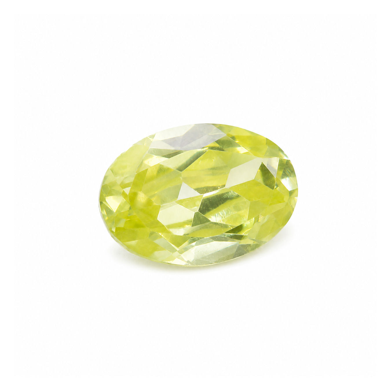 Cubic Zirconia (Lemon Color) Oval Faceted