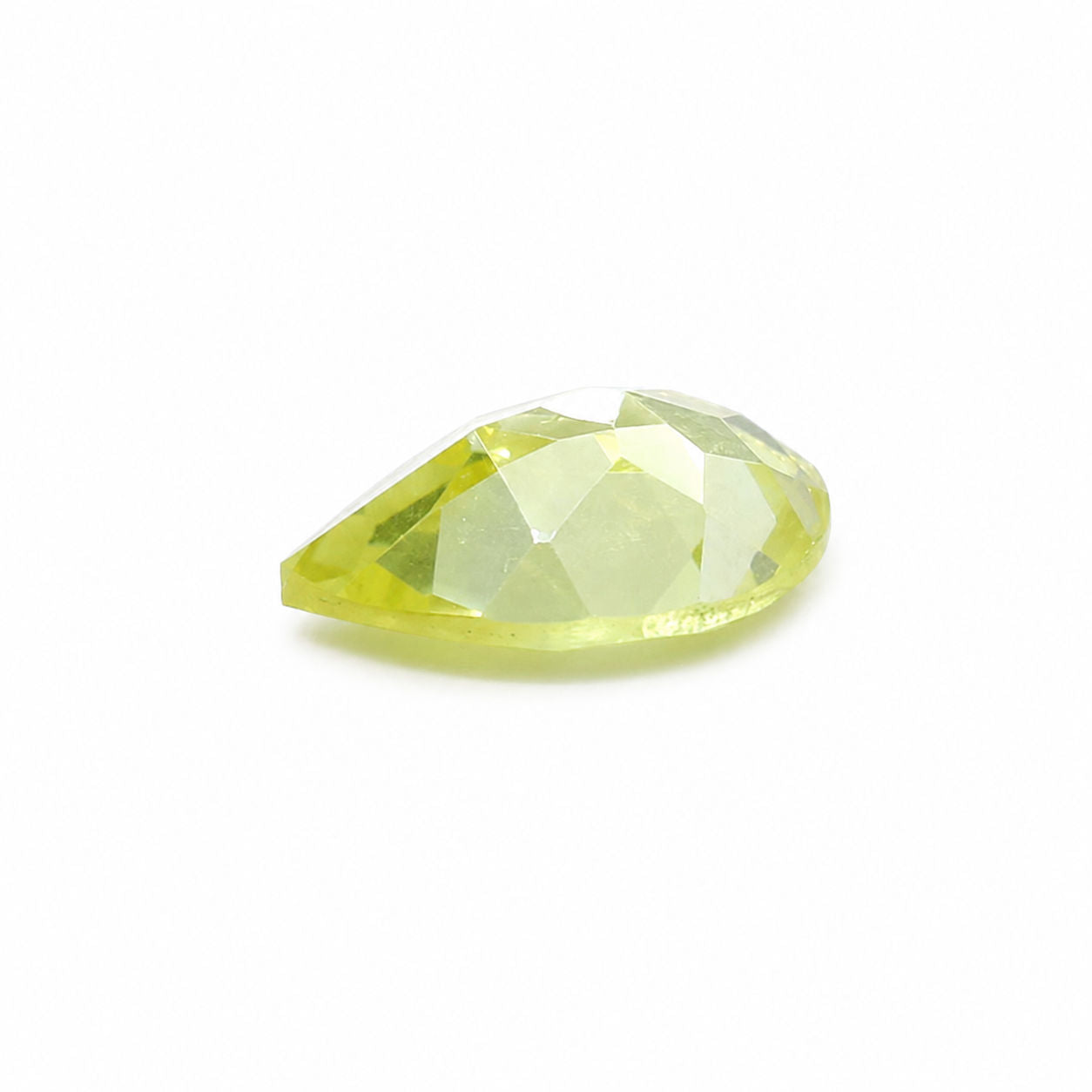 Cubic Zirconia (Lemon Color) Pear Faceted