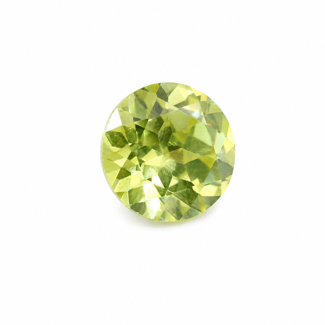 Cubic Zirconia (Lemon Color) Round Faceted