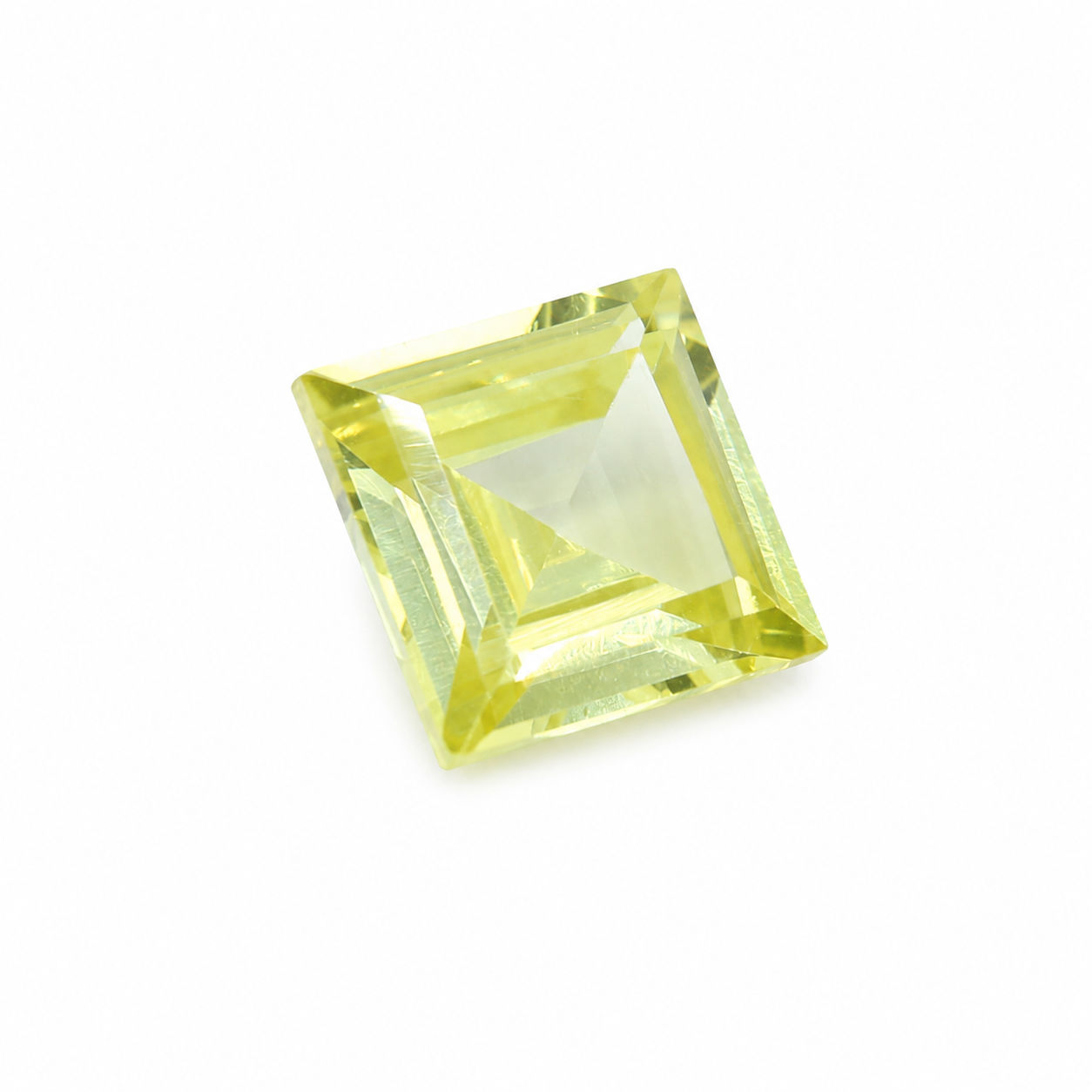 Cubic Zirconia (Lemon Color) Square Faceted