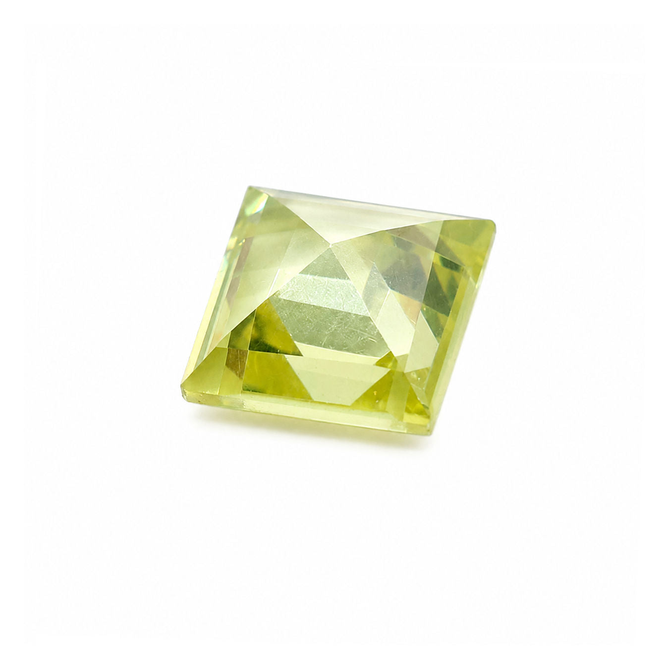 Cubic Zirconia (Lemon Color) Square Faceted