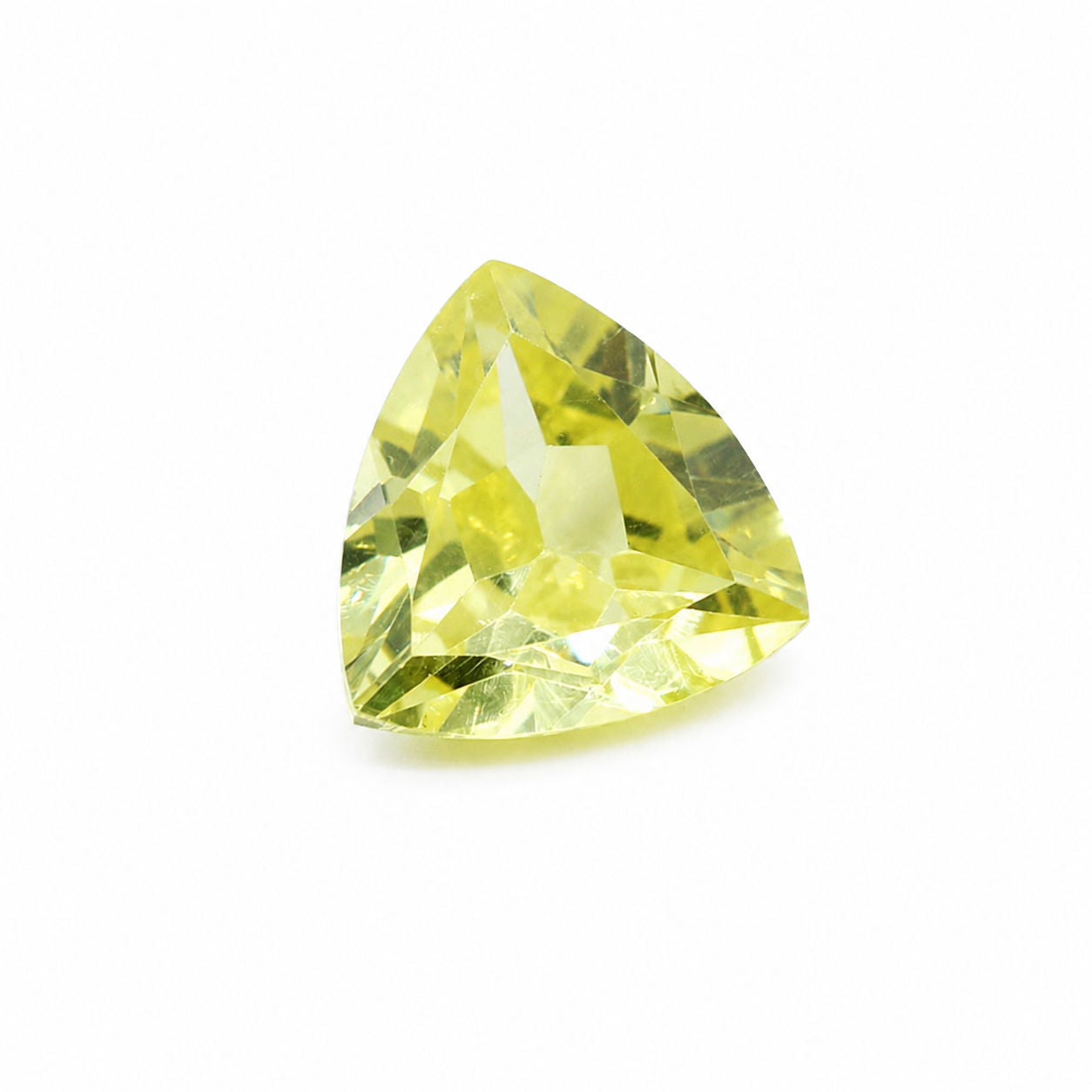 Cubic Zirconia (Lemon Color) Trillion Faceted