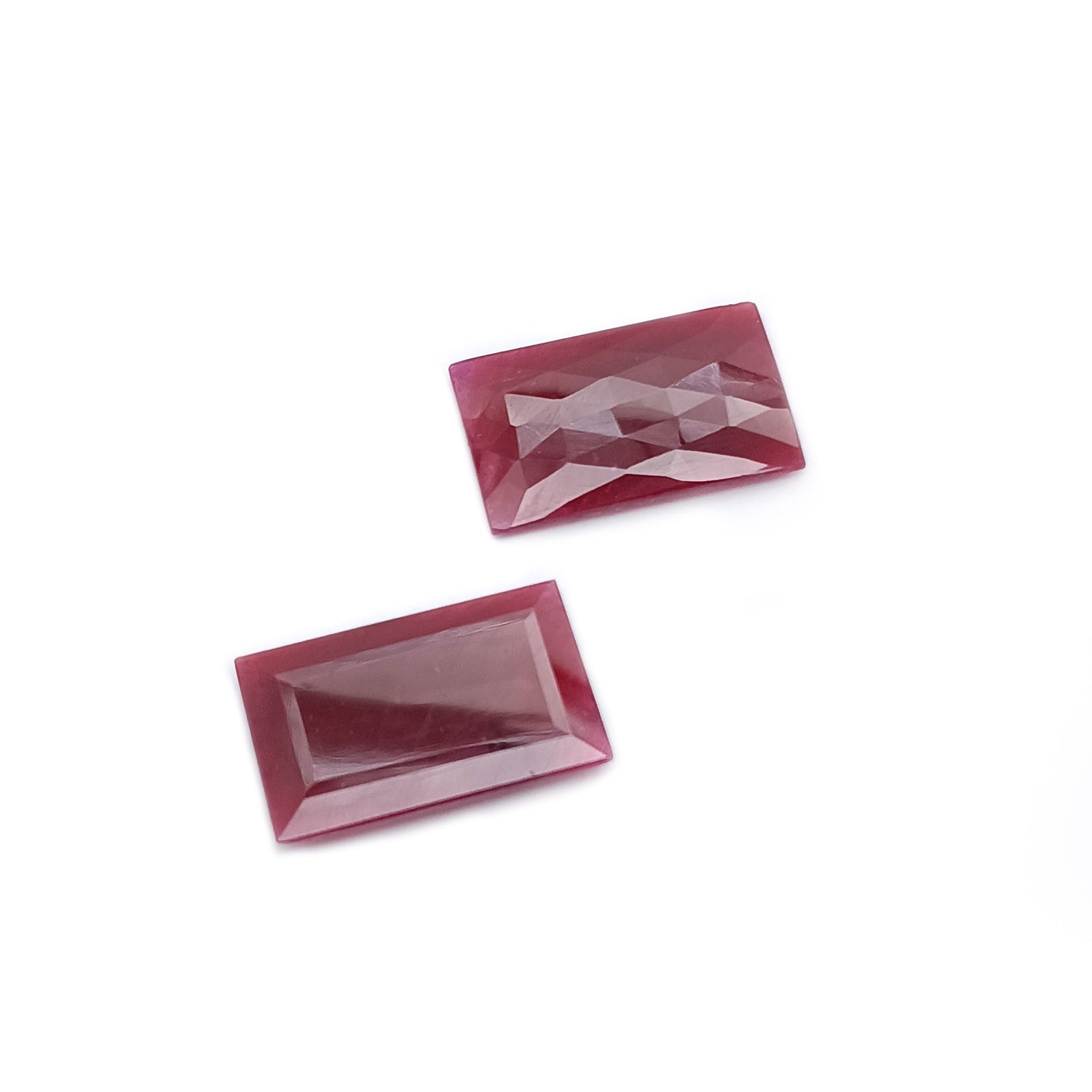 Natural Ruby (Longido) (Untreated) 22.50x14mm Baguette Faceted Pair