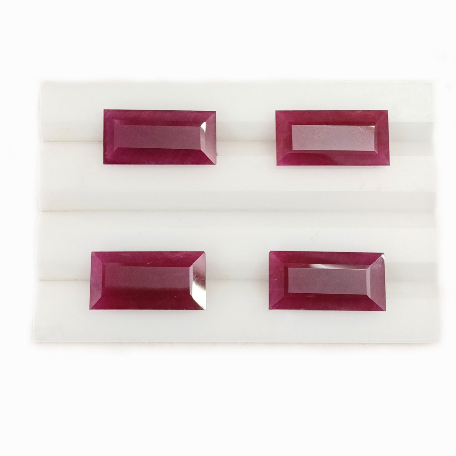 Natural Ruby (Longido) (Untreated) 20x10mm Baguette Faceted