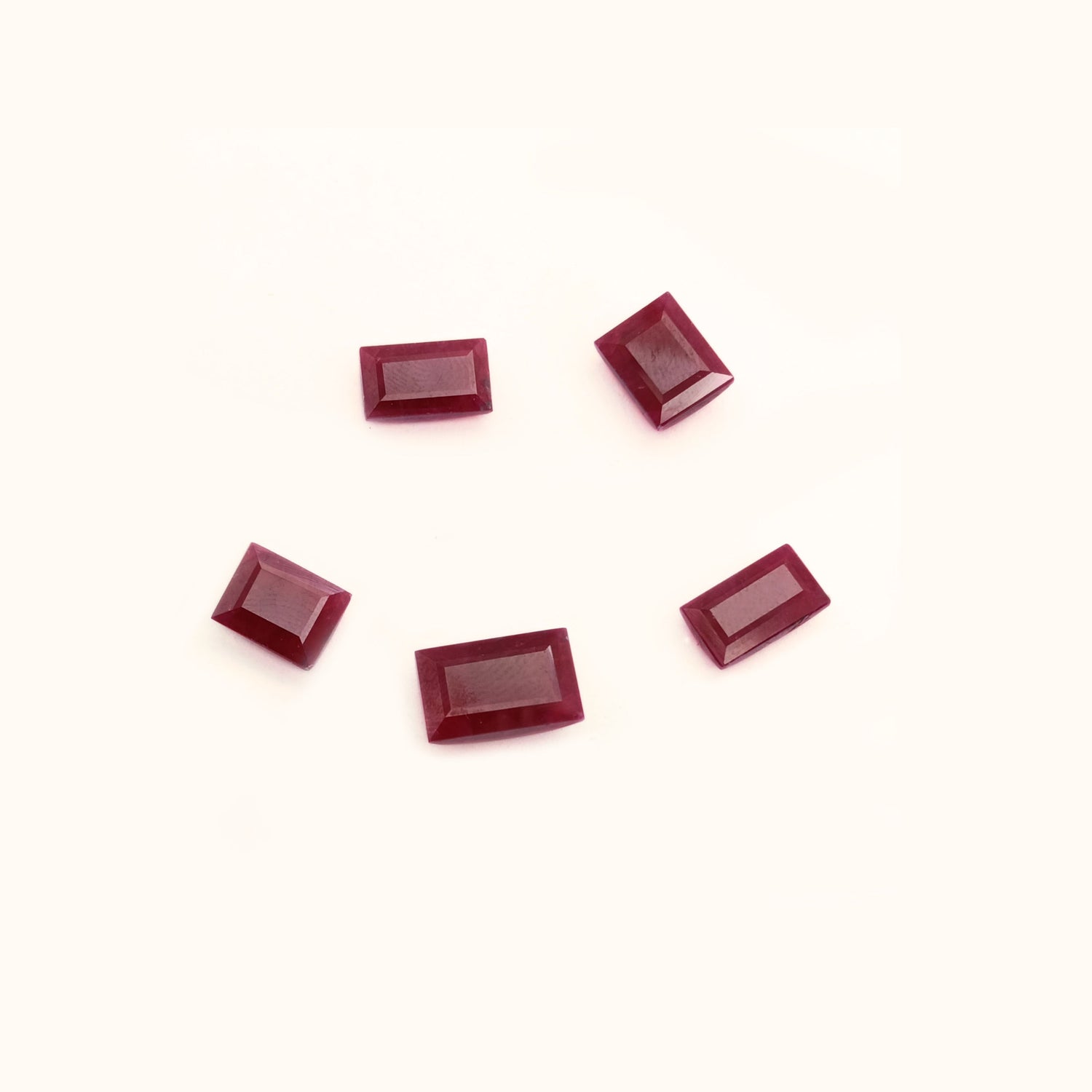Natural Ruby (Longido) (Untreated) 9x7mm to 12x7.50mm Baguette Faceted