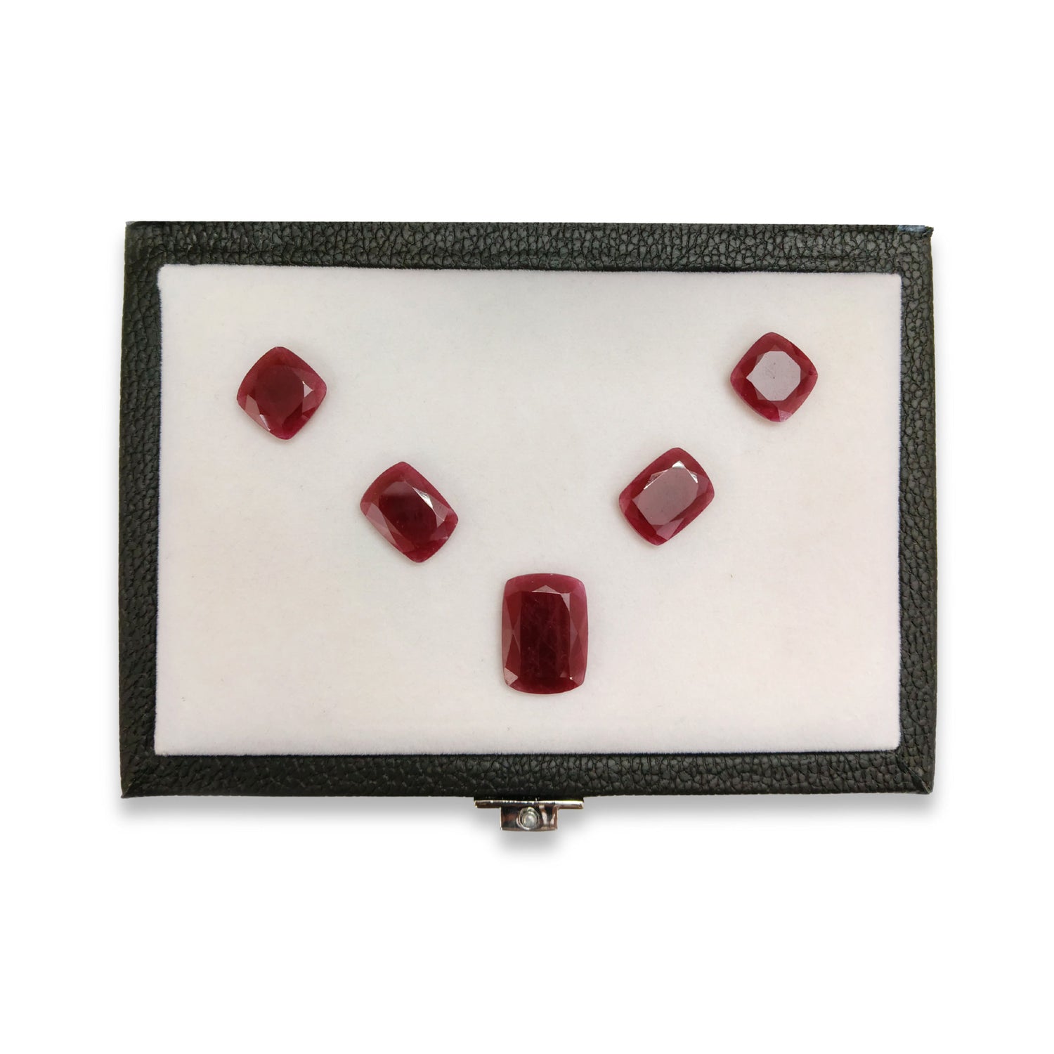 Natural Ruby (Longido) (Untreated) 13x13mm to 20x15mm Cushion Faceted