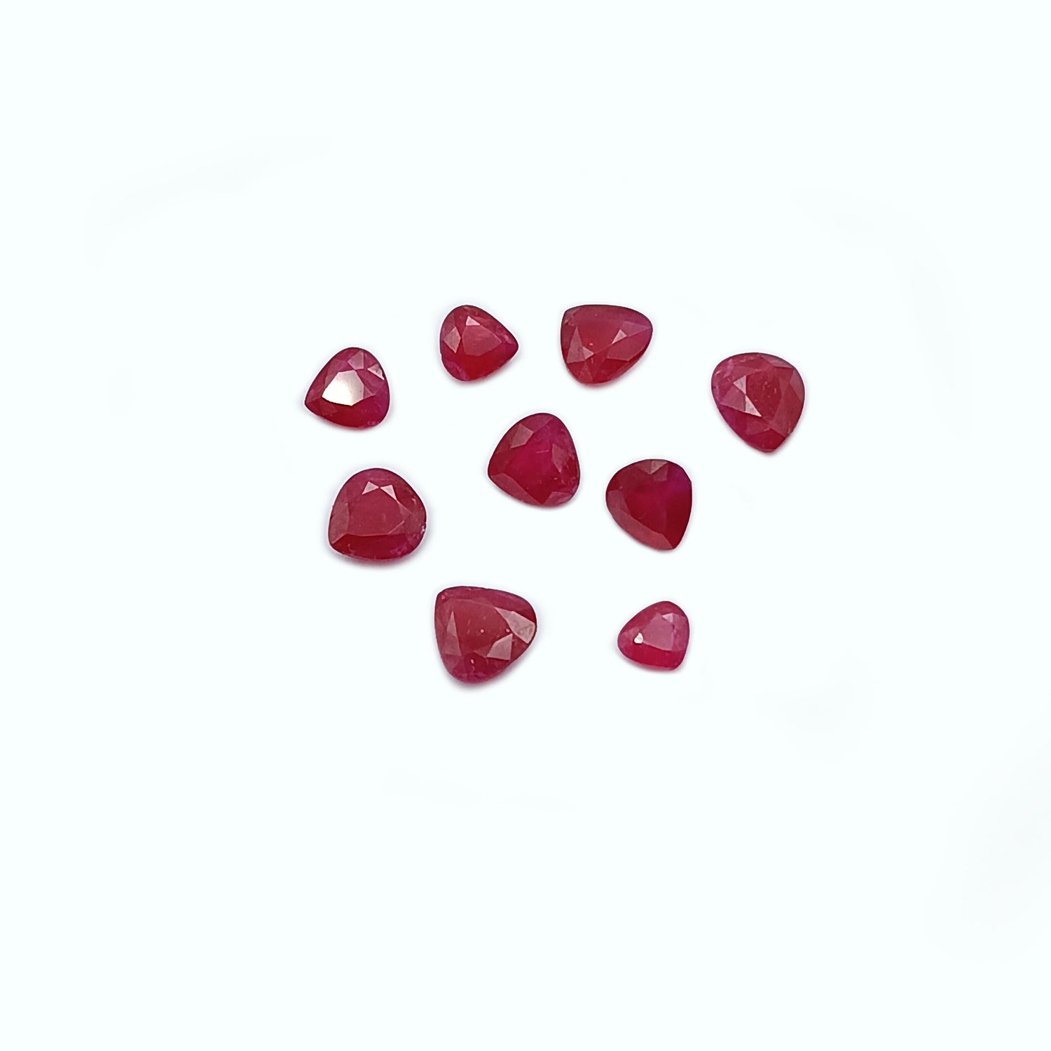 Natural Ruby (Longido) (Untreated) 4x4mm to 20x15mm Heart Shape Faceted