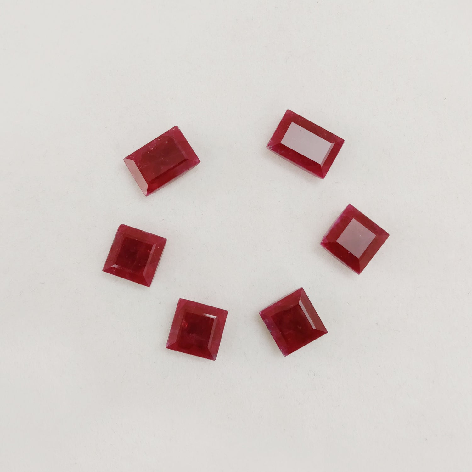 Natural Ruby (Longido) (Untreated) 10x10mm to 14x9.30mm Mix Shape Faceted