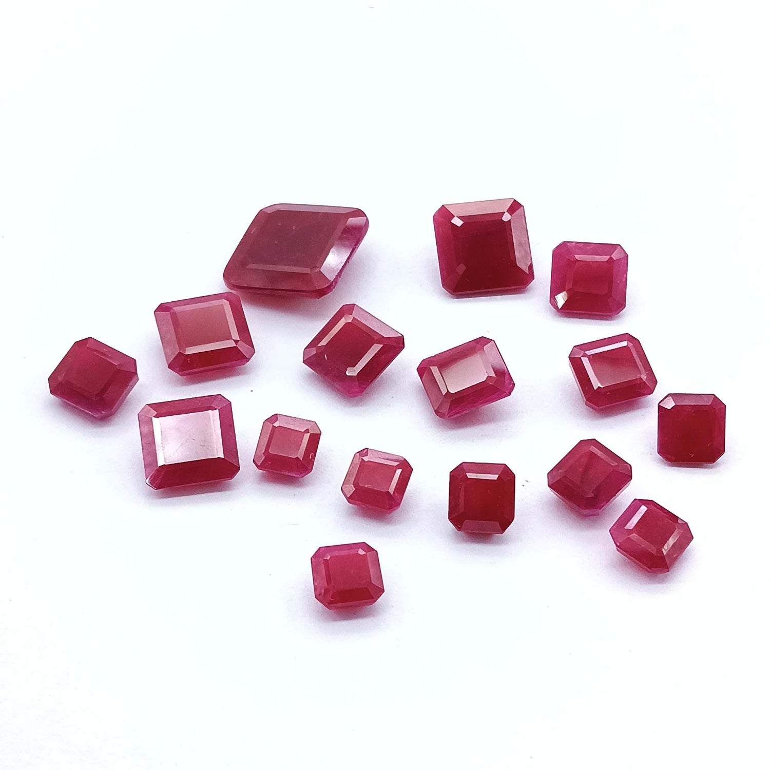Natural Ruby (Longido) (Untreated) 7x7mm to 16x17mm Octagon Faceted